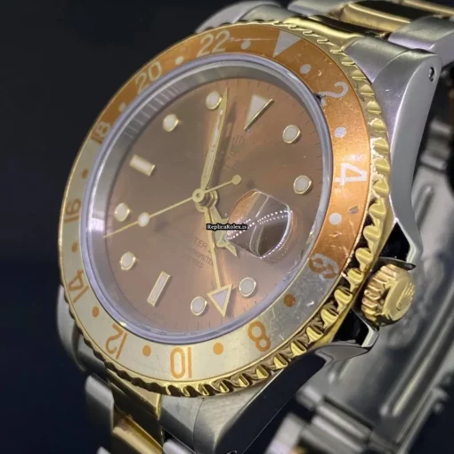 Lovely Replica Rolex Gmt-master II 16713 Caliber 3185 Automatic Movement 40mm Gold/steel Case Mens/unisex Watch - Image 6