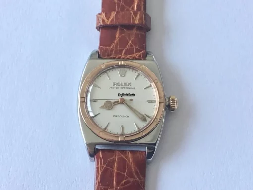 Durable Replica Rolex Bubble Back 3359 Manual Winding Movement 29x38mm Gold/steel Case Mens/unisex Watch - Image 7