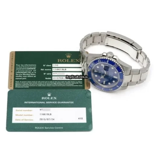 Popular Replica Rolex Submariner Date 116619lb Caliber 3135 Automatic Movement 40mm White Gold Case Watch - Image 5