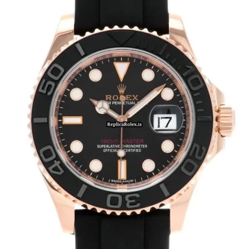Amazing Replica Rolex Yacht-master 40 116655 Caliber 3135 Automatic Movement 40mm Rose Gold Case Watch - Image 6