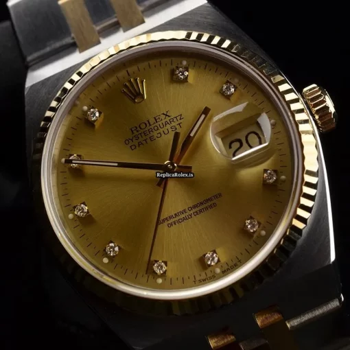 Lovely Replicas Rolex Datejust Oysterquartz 17013 Quartz Movement 36mm Mens/unisex Watch - Image 9