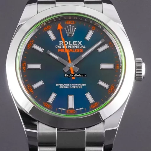 High Quality Fake Rolex Milgauss 116400gv Caliber 3131 Automatic Movement 40mm Steel Case Mens/unisex Watch