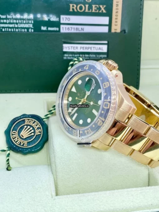 Top Replica Rolex Gmt-master II 116718ln Caliber 3186 Automatic Movement 40mm Yellow Gold Case Mens/unisex Watch - Image 3