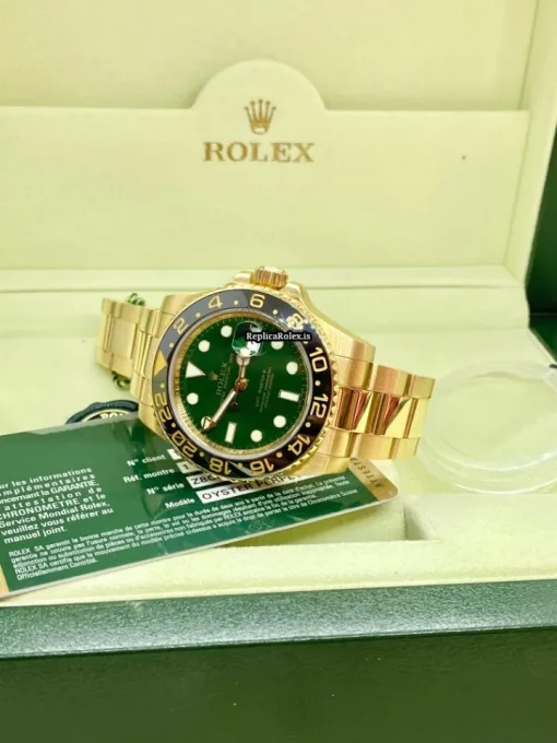 Top Replica Rolex Gmt-master II 116718ln Caliber 3186 Automatic Movement 40mm Yellow Gold Case Mens/unisex Watch - Image 6