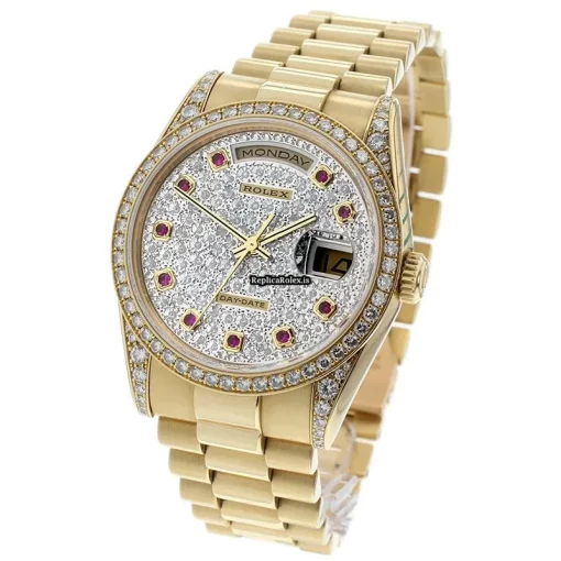 Durable Fake Rolex Day-date 118388 Automatic Movement 36mm Yellow Gold Case Mens/unisex Watch
