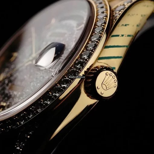 Durable Fake Rolex Day-date 118388 Automatic Movement 36mm Yellow Gold Case Mens/unisex Watch - Image 5