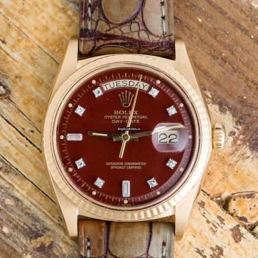 Pleasing Knockoff Rolex Day-date 36 1803 Caliber 1556 Automatic Movement 36mm Yellow Gold Case Mens/unisex Watch - Image 2