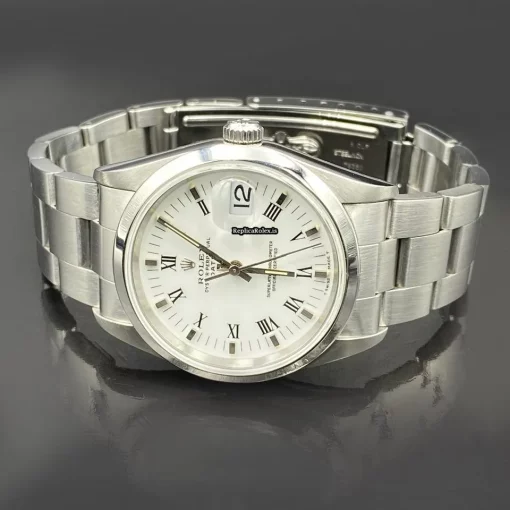 Appealing Fake Rolex Oyster Perpetual Date 15200 Caliber 3135 Automatic Movement 34mm Steel Case Mens/unisex Watch - Image 4
