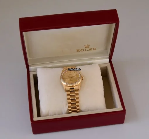 Recommend Replica Rolex Datejust 68278 Caliber 2135 Automatic Movement 31mm Yellow Gold Case Womens Watch - Image 10