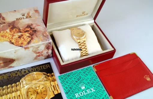 Recommend Replica Rolex Datejust 68278 Caliber 2135 Automatic Movement 31mm Yellow Gold Case Womens Watch - Image 15