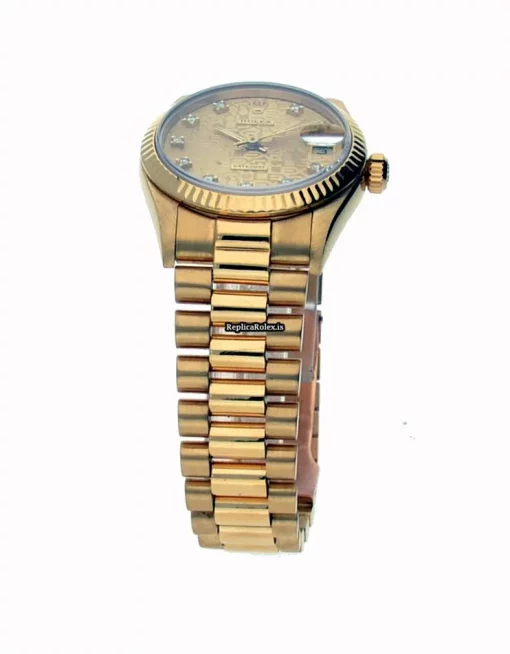 Recommend Replica Rolex Datejust 68278 Caliber 2135 Automatic Movement 31mm Yellow Gold Case Womens Watch - Image 3