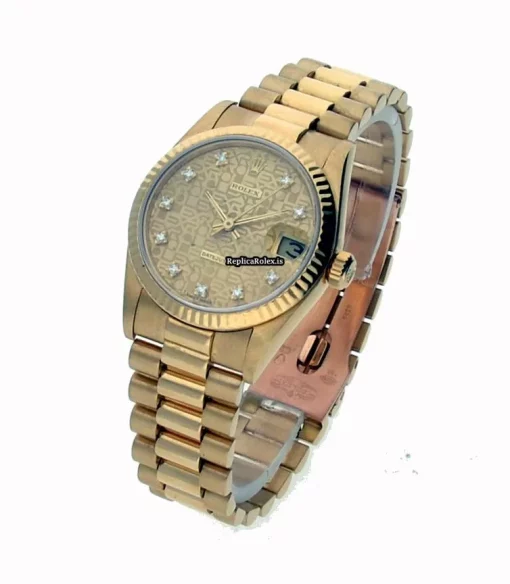 Recommend Replica Rolex Datejust 68278 Caliber 2135 Automatic Movement 31mm Yellow Gold Case Womens Watch - Image 5