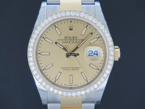 Cheap Replica Rolex Datejust 126203 Automatic Movement 36mm Gold/steel Case Mens/unisex Watch - Image 2