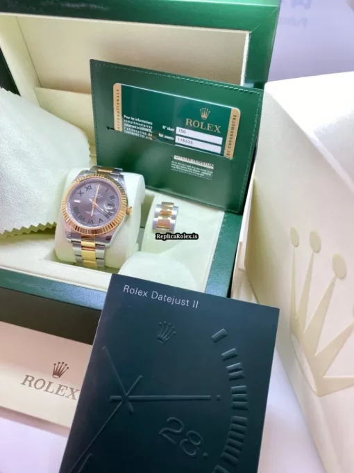 Trustworthy Replica Rolex Datejust II 116333 Caliber 3136 Automatic Movement 41mm Gold/steel Case Mens/unisex Watch