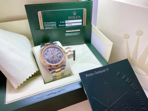 Trustworthy Replica Rolex Datejust II 116333 Caliber 3136 Automatic Movement 41mm Gold/steel Case Mens/unisex Watch - Image 11