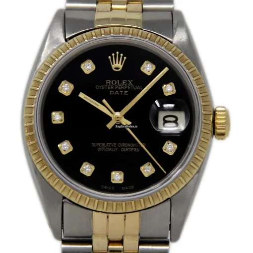 Defect Replica Rolex Oyster Perpetual Date 15053 Automatic Movement 34mm Steel Case Mens/unisex Watch