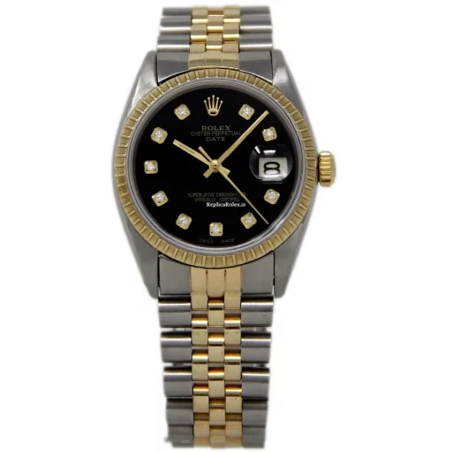 Defect Replica Rolex Oyster Perpetual Date 15053 Automatic Movement 34mm Steel Case Mens/unisex Watch - Image 2