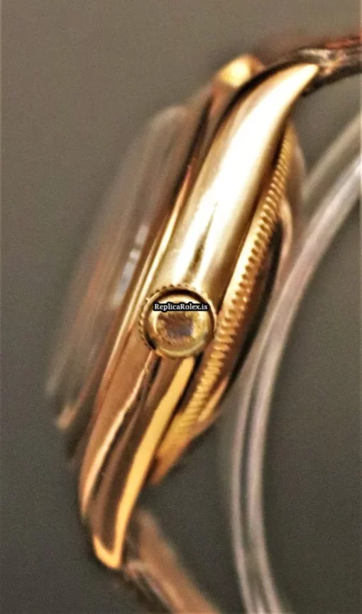 Cool Replica Rolex Bubble Back 3372 Cosc Automatic Movement 31mm Rose Gold Case Mens/unisex Watch - Image 13