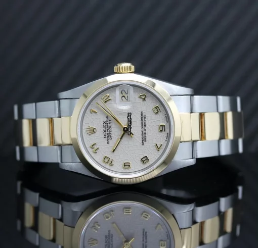 Trustworthy Copy Rolex Datejust 68243 Caliber 2135 Automatic Movement 31mm Gold/steel Case Womens Watch - Image 2