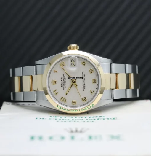 Trustworthy Copy Rolex Datejust 68243 Caliber 2135 Automatic Movement 31mm Gold/steel Case Womens Watch - Image 5