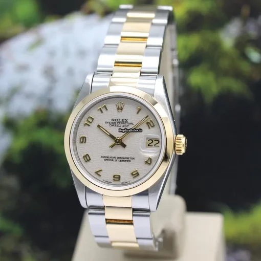 Trustworthy Copy Rolex Datejust 68243 Caliber 2135 Automatic Movement 31mm Gold/steel Case Womens Watch - Image 8