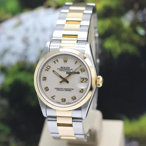 Trustworthy Copy Rolex Datejust 68243 Caliber 2135 Automatic Movement 31mm Gold/steel Case Womens Watch - Image 9