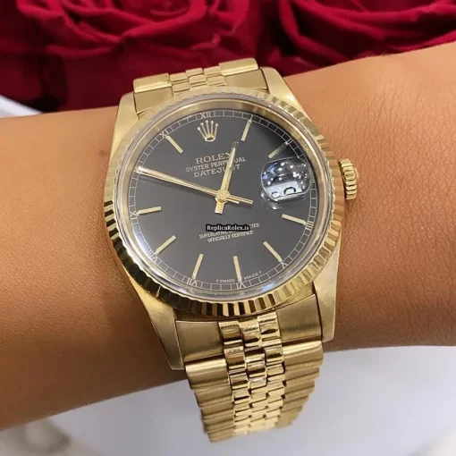 Popular Fake Rolex Datejust 16238 Caliber 3135 Automatic Movement 36mm Yellow Gold Case Mens/unisex Watch