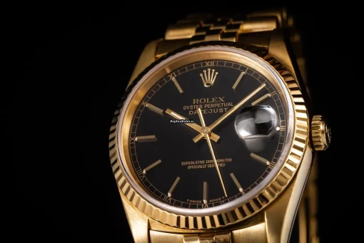 Popular Fake Rolex Datejust 16238 Caliber 3135 Automatic Movement 36mm Yellow Gold Case Mens/unisex Watch - Image 3