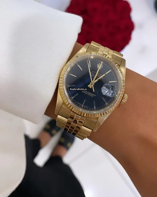 Popular Fake Rolex Datejust 16238 Caliber 3135 Automatic Movement 36mm Yellow Gold Case Mens/unisex Watch - Image 7
