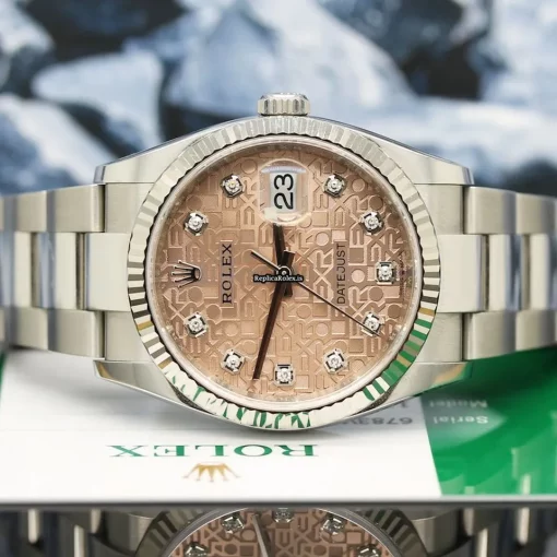 Pleasing Fake Rolex Datejust 126234 Caliber 3235 Automatic Movement 36mm Steel Case Womens Watch - Image 5