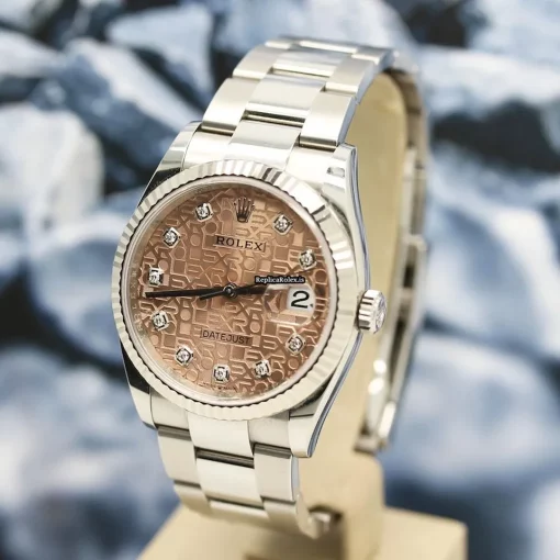 Pleasing Fake Rolex Datejust 126234 Caliber 3235 Automatic Movement 36mm Steel Case Womens Watch - Image 7