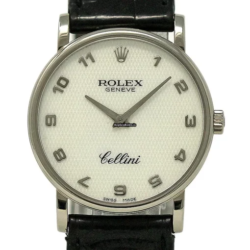 Marvellous Fake Rolex Cellini 5515 Manual Winding Movement 32mm White Gold Case Womens Watch