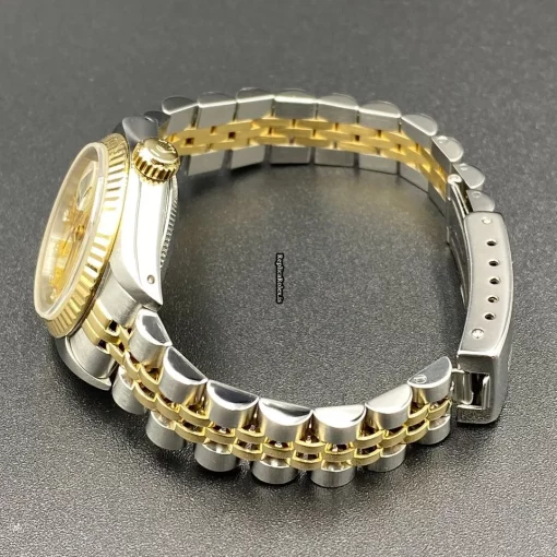 Stylish Replica Rolex Lady-datejust 69173 Caliber 2135 Automatic Movement 26mm Gold/steel Case Womens Watch - Image 5