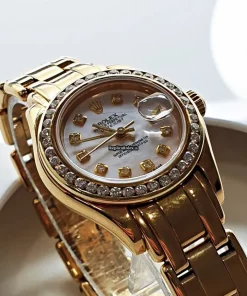 Incredible Copy Rolex Lady-datejust Pearlmaster 69318 Caliber 2135 Automatic Movement 29mm Yellow Gold Case Womens Watch