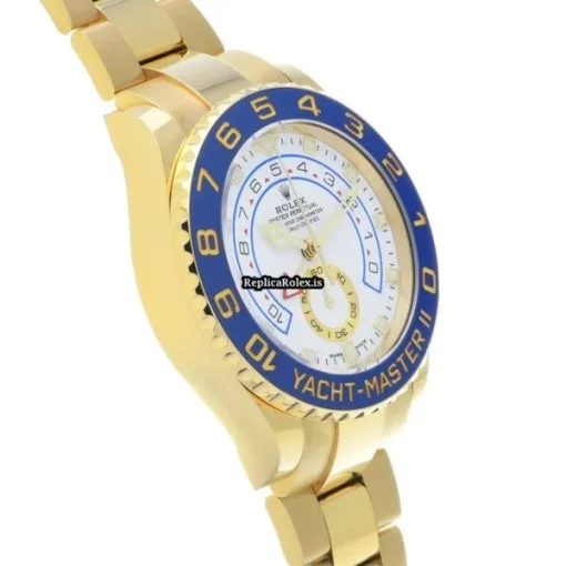 Unique Replica Rolex Yacht-master II 116688 Caliber 4161 Automatic Movement 44mm Yellow Gold Case Watch - Image 3