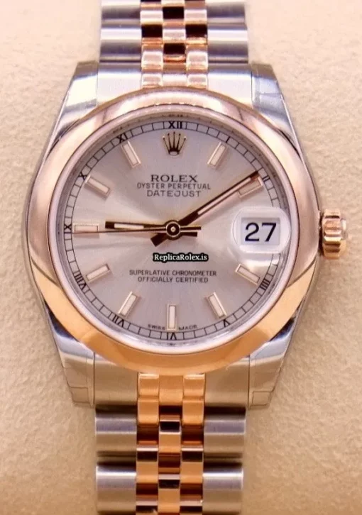 Design Knockoff Rolex Lady-datejust 178241 Automatic Movement 31mm Gold/steel Case Womens Watch