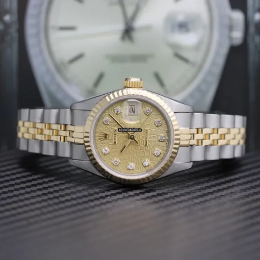Attractive Replica Rolex Lady-datejust 69173 Caliber 2135 Automatic Movement 26mm Steel Case Womens Watch - Image 2