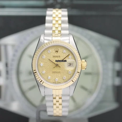 Attractive Replica Rolex Lady-datejust 69173 Caliber 2135 Automatic Movement 26mm Steel Case Womens Watch - Image 4