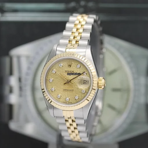 Attractive Replica Rolex Lady-datejust 69173 Caliber 2135 Automatic Movement 26mm Steel Case Womens Watch - Image 9
