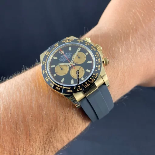 Defect Replica Rolex Daytona 116518ln-0039 Caliber 4130 Automatic Movement 40x46mm Yellow Gold Case Mens/unisex Watch - Image 3