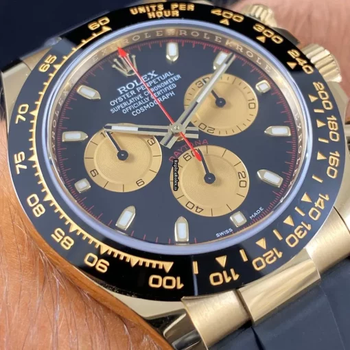 Defect Replica Rolex Daytona 116518ln-0039 Caliber 4130 Automatic Movement 40x46mm Yellow Gold Case Mens/unisex Watch - Image 6