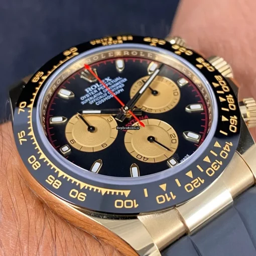 Defect Replica Rolex Daytona 116518ln-0039 Caliber 4130 Automatic Movement 40x46mm Yellow Gold Case Mens/unisex Watch - Image 7