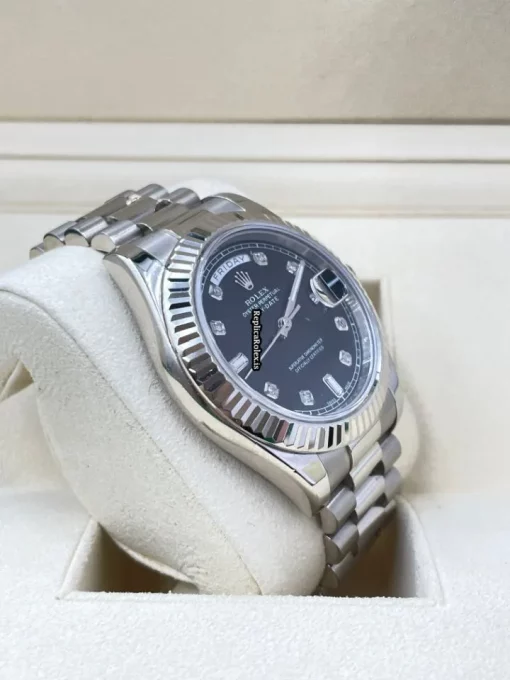 Beautiful Fake Rolex Day-date II 218239 Caliber 3156 Automatic Movement 41mm White Gold Case Mens/unisex Watch - Image 6