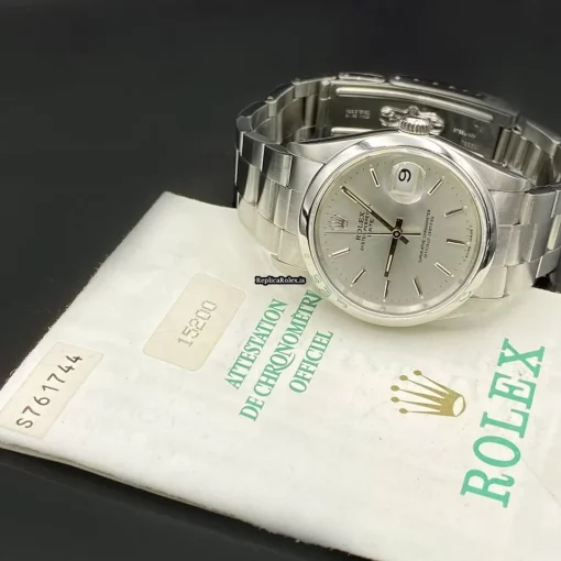 Popular Replica Rolex Oyster Perpetual Date 15200 Caliber 3135 Automatic Movement 34mm Steel Case Womens Watch - Image 2