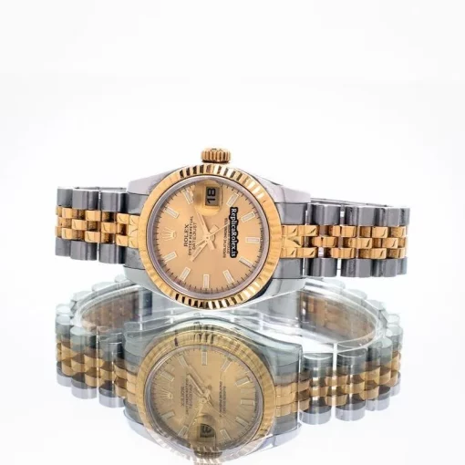 Awesome Replica Rolex Lady-datejust 179173 Automatic Movement 26mm Gold/steel Case Womens Watch - Image 2