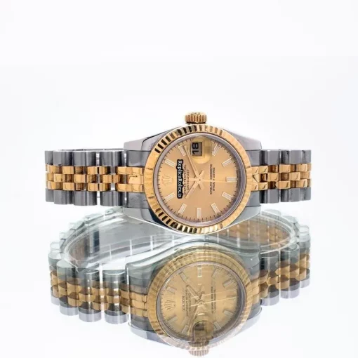 Awesome Replica Rolex Lady-datejust 179173 Automatic Movement 26mm Gold/steel Case Womens Watch - Image 6