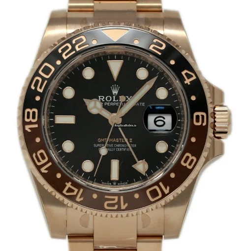 Beautiful Replica Rolex Gmt-master II 126715 Caliber 3285 Automatic Movement 40mm Rose Gold Case Mens/unisex Watch