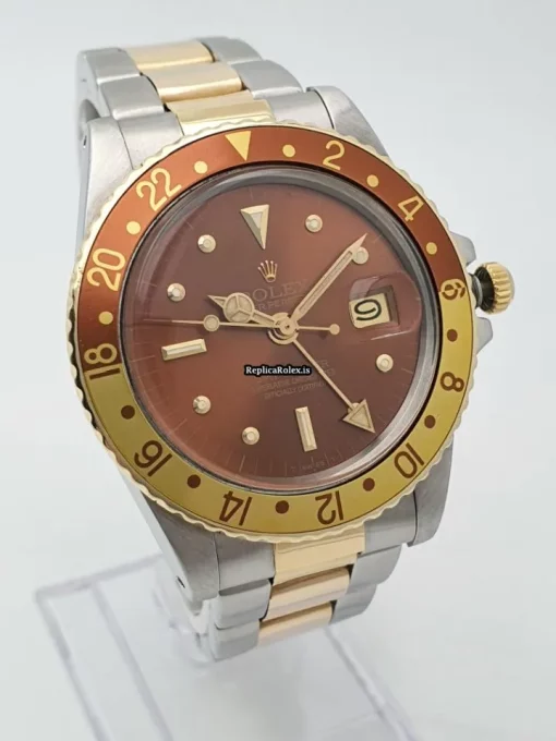 Great Replica Rolex Gmt-master 1675 Caliber 1570 Automatic Movement 40mm Gold/steel Case Mens/unisex Watch - Image 3