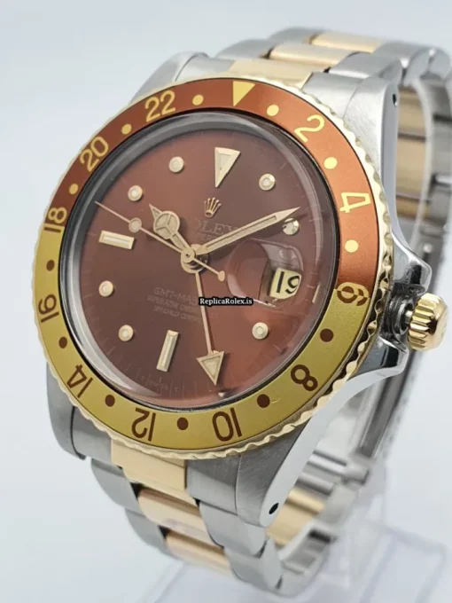 Great Replica Rolex Gmt-master 1675 Caliber 1570 Automatic Movement 40mm Gold/steel Case Mens/unisex Watch - Image 5