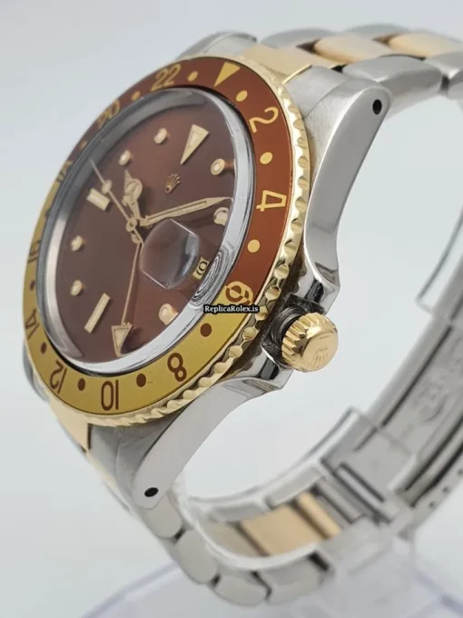 Great Replica Rolex Gmt-master 1675 Caliber 1570 Automatic Movement 40mm Gold/steel Case Mens/unisex Watch - Image 6